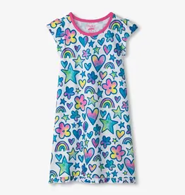 Hatley Watercolour Doodles Ruffle Hem Night Dress