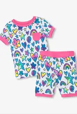 Hatley Watercolour Doodles Bamboo Short Pajama Set