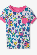 Hatley Watercolour Doodles Bamboo Short Pajama Set