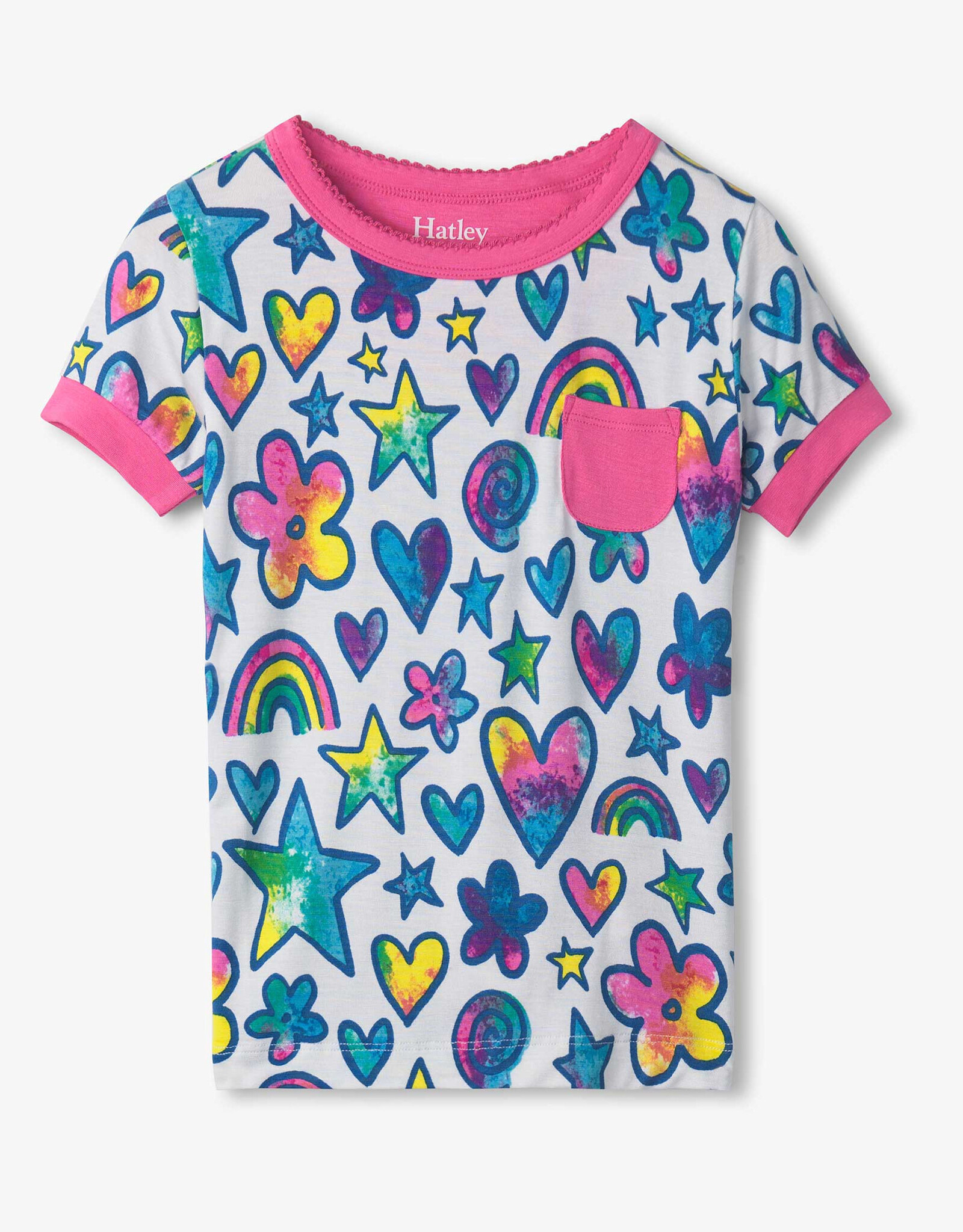 Hatley Watercolour Doodles Bamboo Short Pajama Set