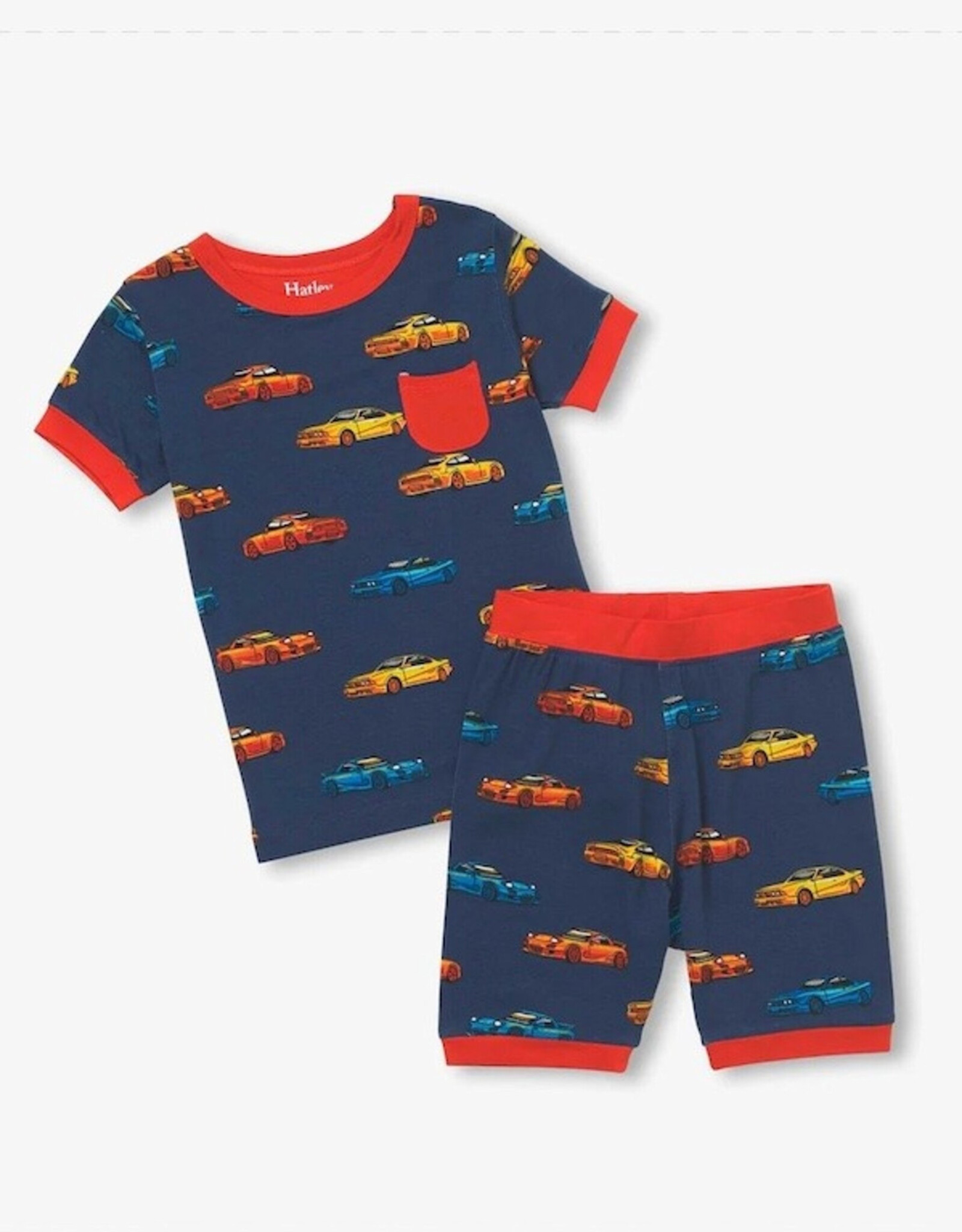 Hatley Vaporwave Cars Bamboo Short Pajama Set