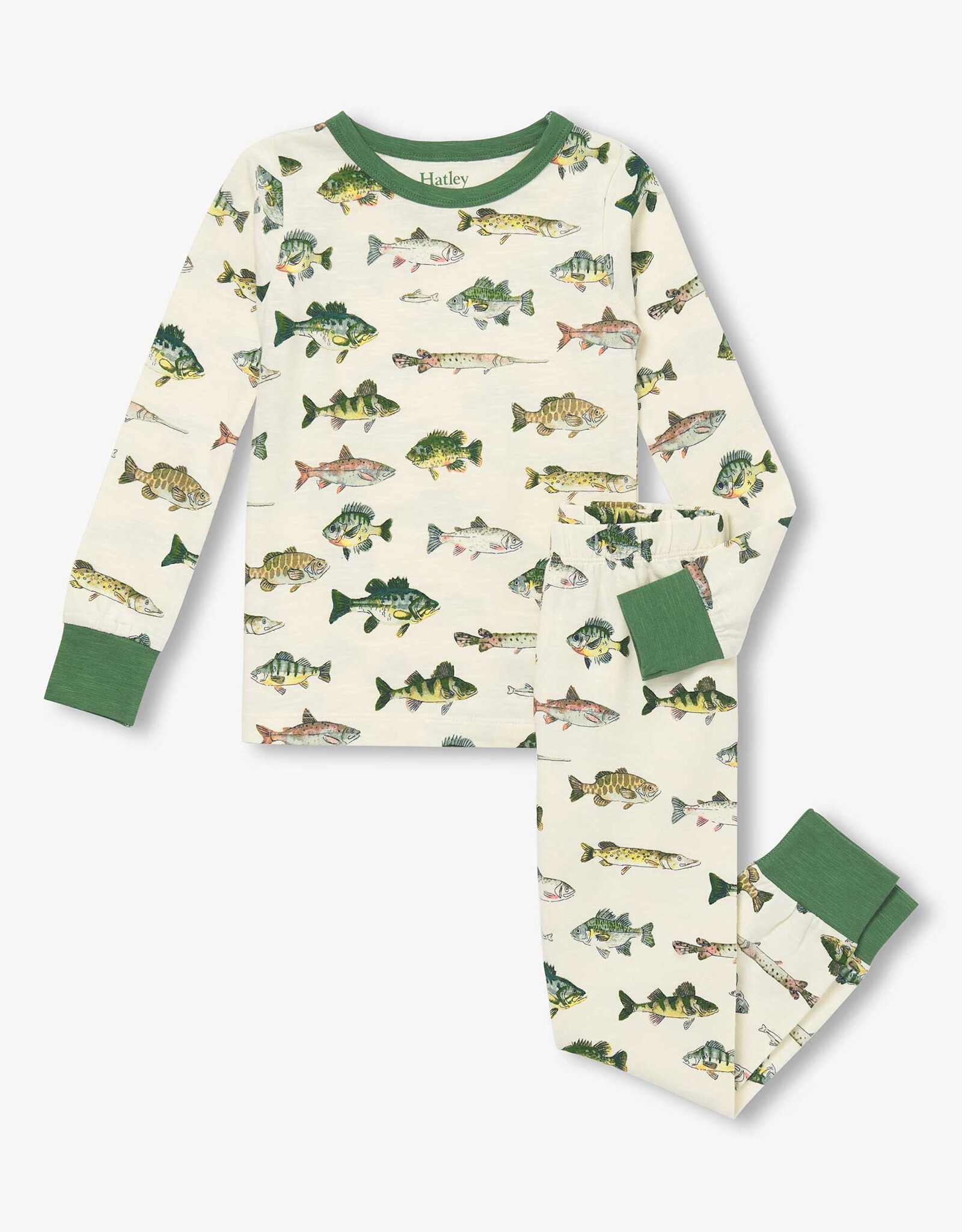Hatley Real Fish Stretch Cotton Pajama Set