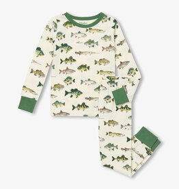 Hatley Real Fish Stretch Cotton Pajama Set