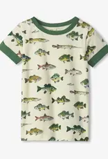 Hatley Real Fish Stretch Cotton Short Pajama Set