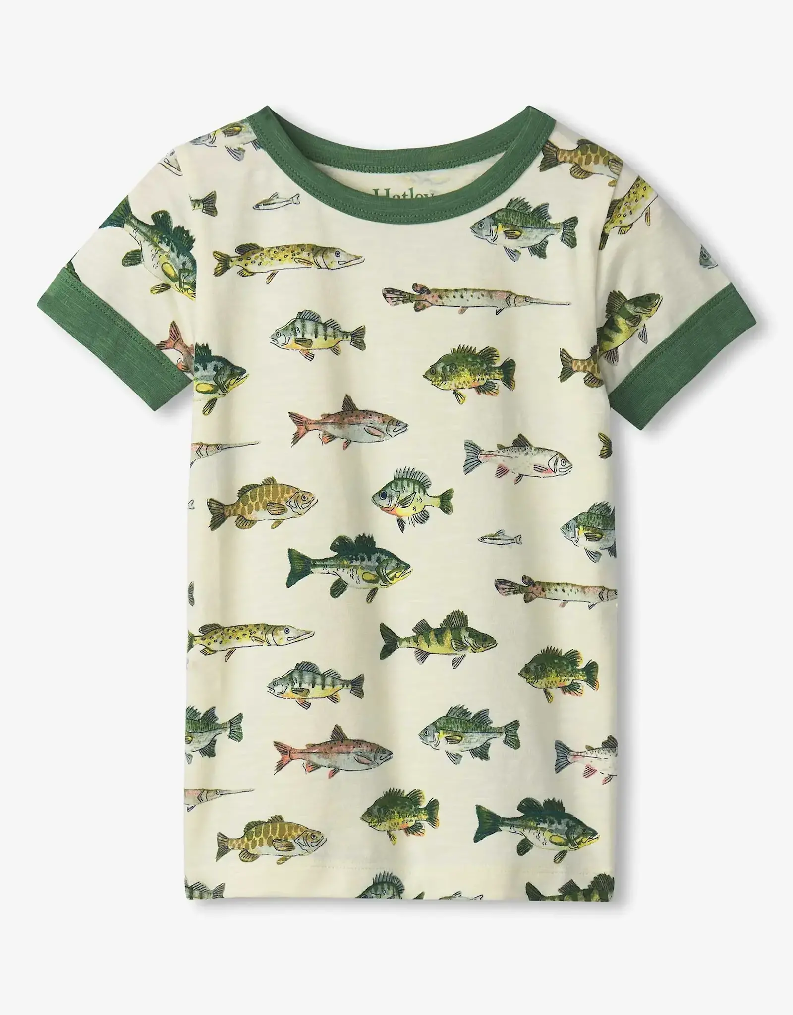 Hatley Real Fish Stretch Cotton Short Pajama Set