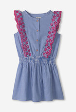 Hatley Pinstripe Scallop Ruffle Dress