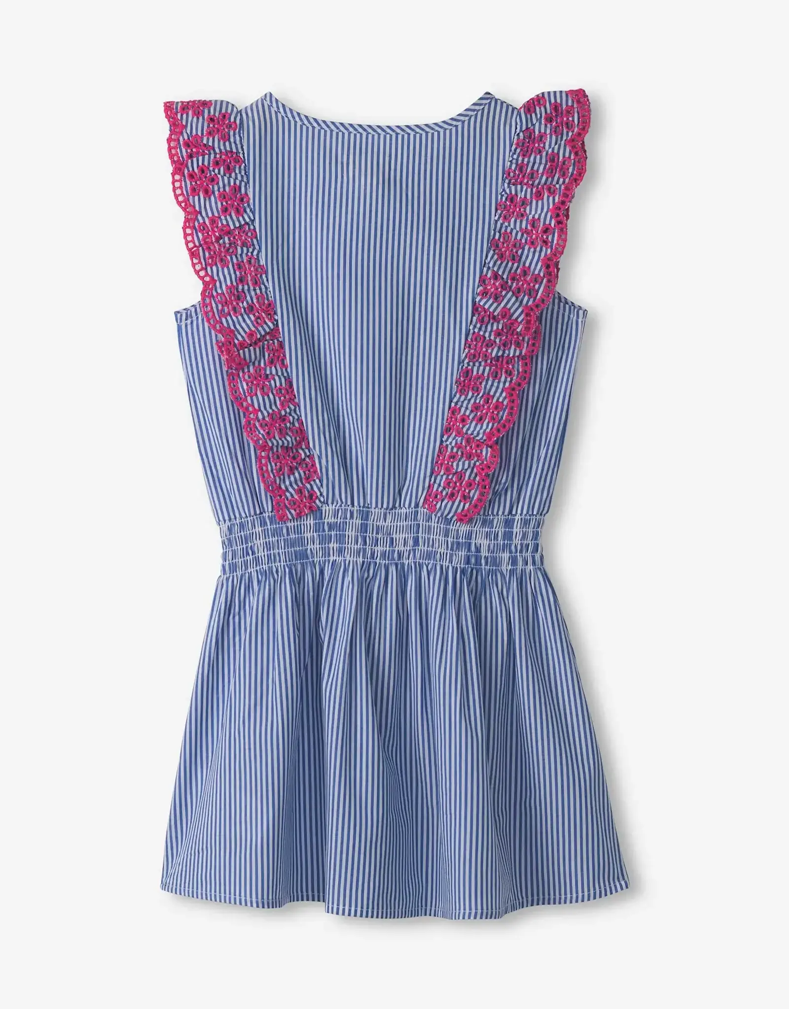 Hatley Pinstripe Scallop Ruffle Dress