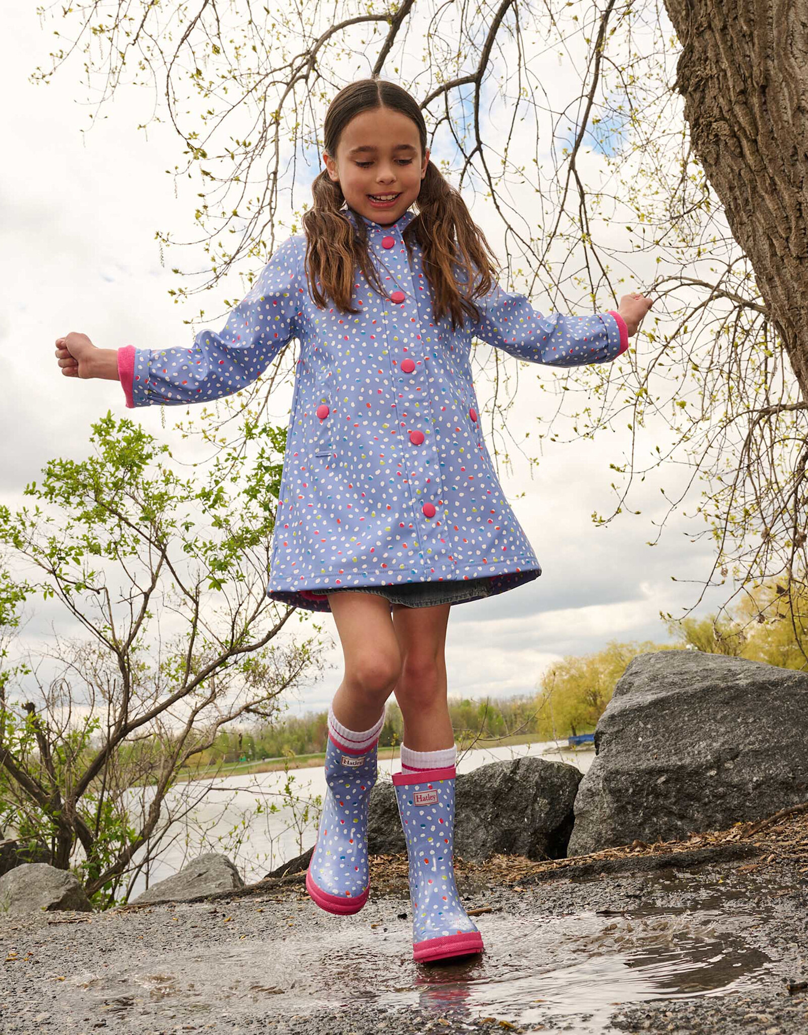Hatley Lots of Dots Shiny Rain Boots