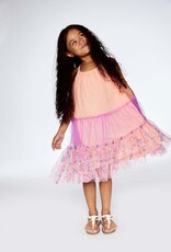 Deux Par Deux Rainbow Color Block Dress