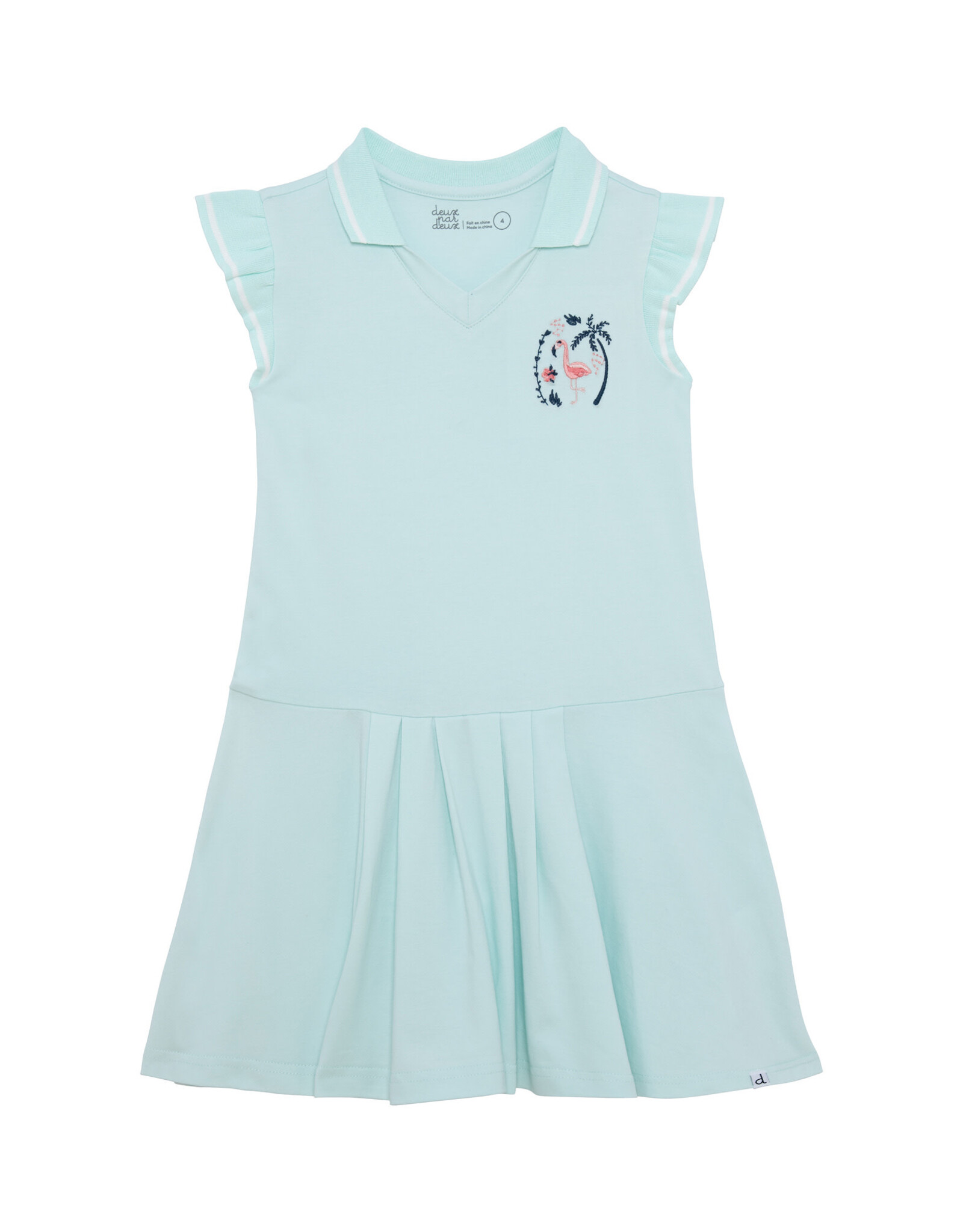 Deux Par Deux Blue Glass Polo Dress