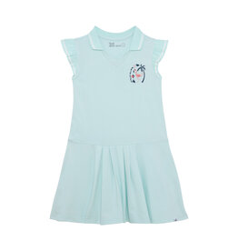 Deux Par Deux Blue Glass Polo Dress