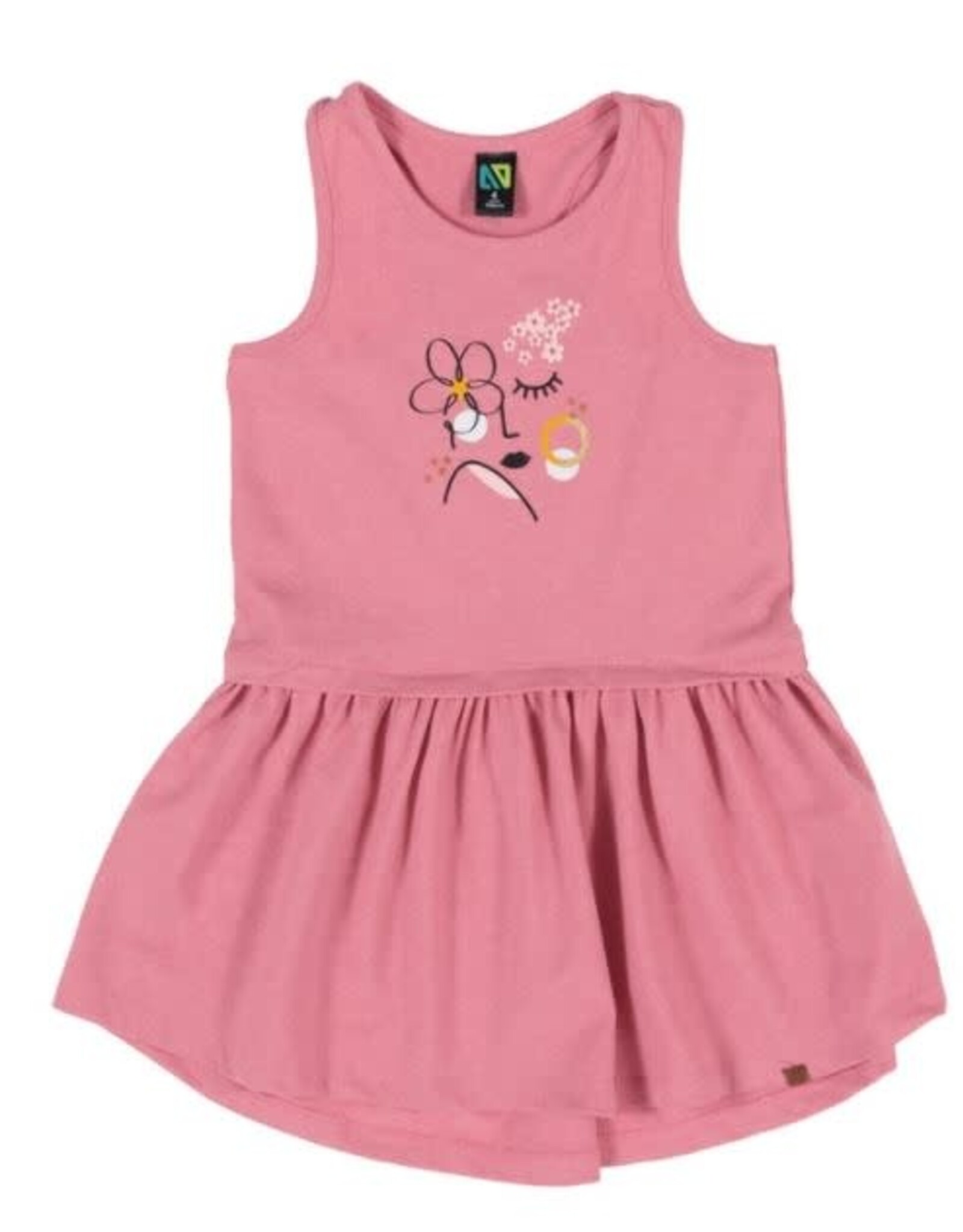 Noruk Pink Rose Floral Face Tunic