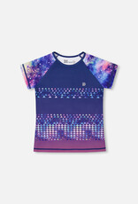 Deux Par Deux Girls Athletic Short Sleeve Top