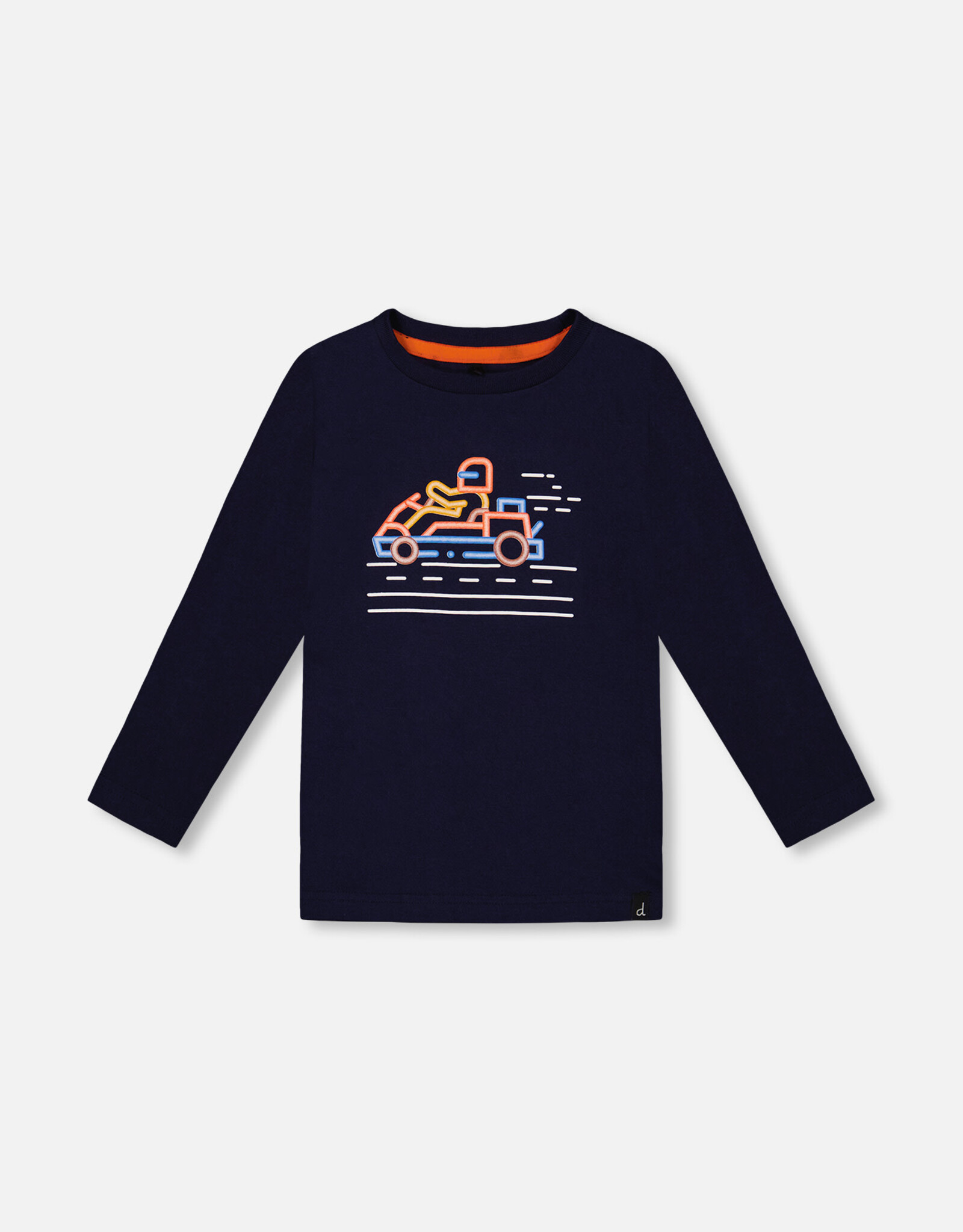 Deux Par Deux Peacoat Long Sleeve Racer T-Shirt