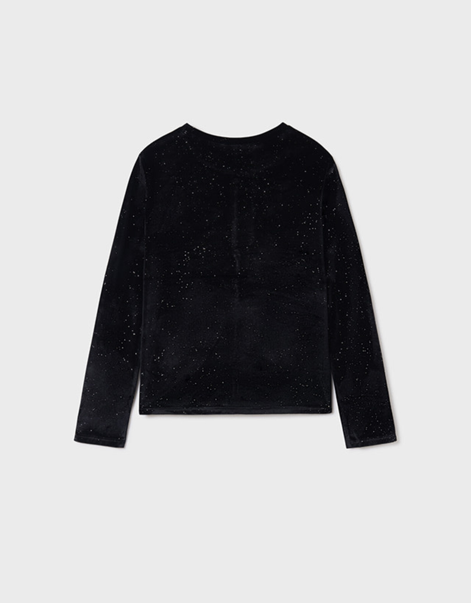 Mayoral Black Velvet Glitter Long Sleeve