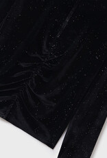 Mayoral Black Velvet Glitter Long Sleeve