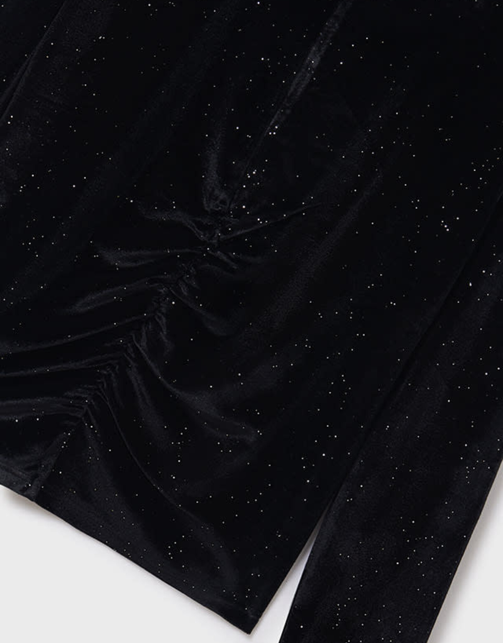 Mayoral Black Velvet Glitter Long Sleeve