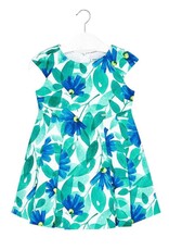 Mayoral Blue and Green Floral Print Dress