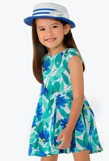 Mayoral Blue and Green Floral Print Dress