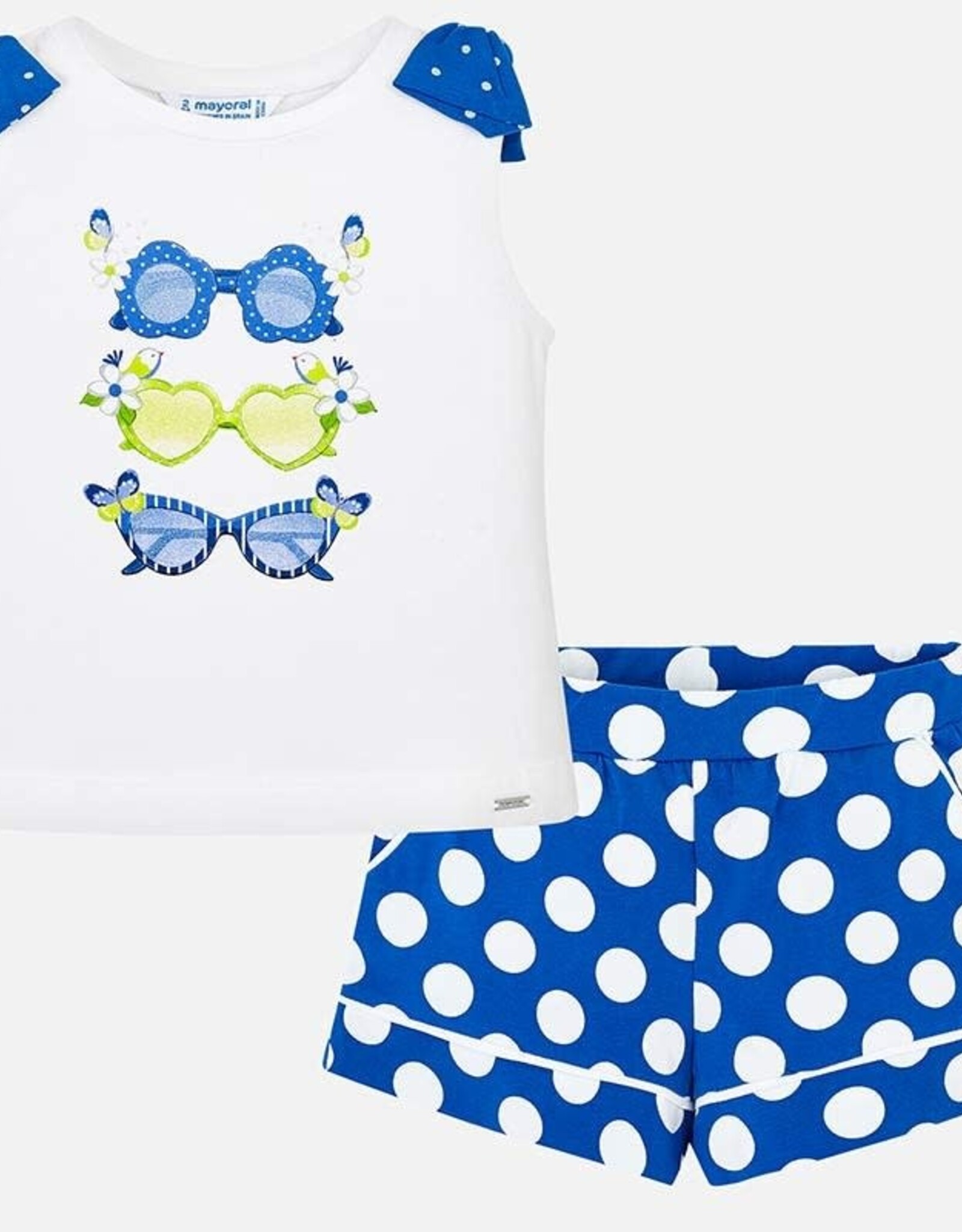 Mayoral Polka Dot Sunglasses T-Shirt and Shorts Set