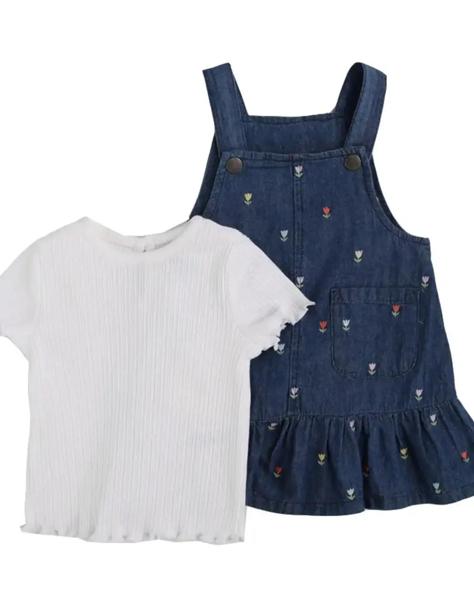 Little Me Denim Tulip Jumper Set