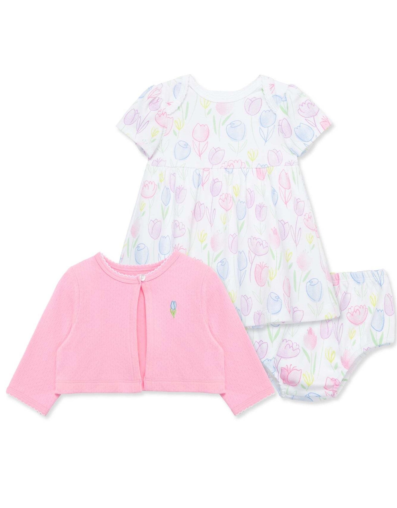 Little Me Tulip Knit Dress Set