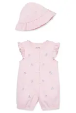 Little Me Floral Breeze Romper & Hat