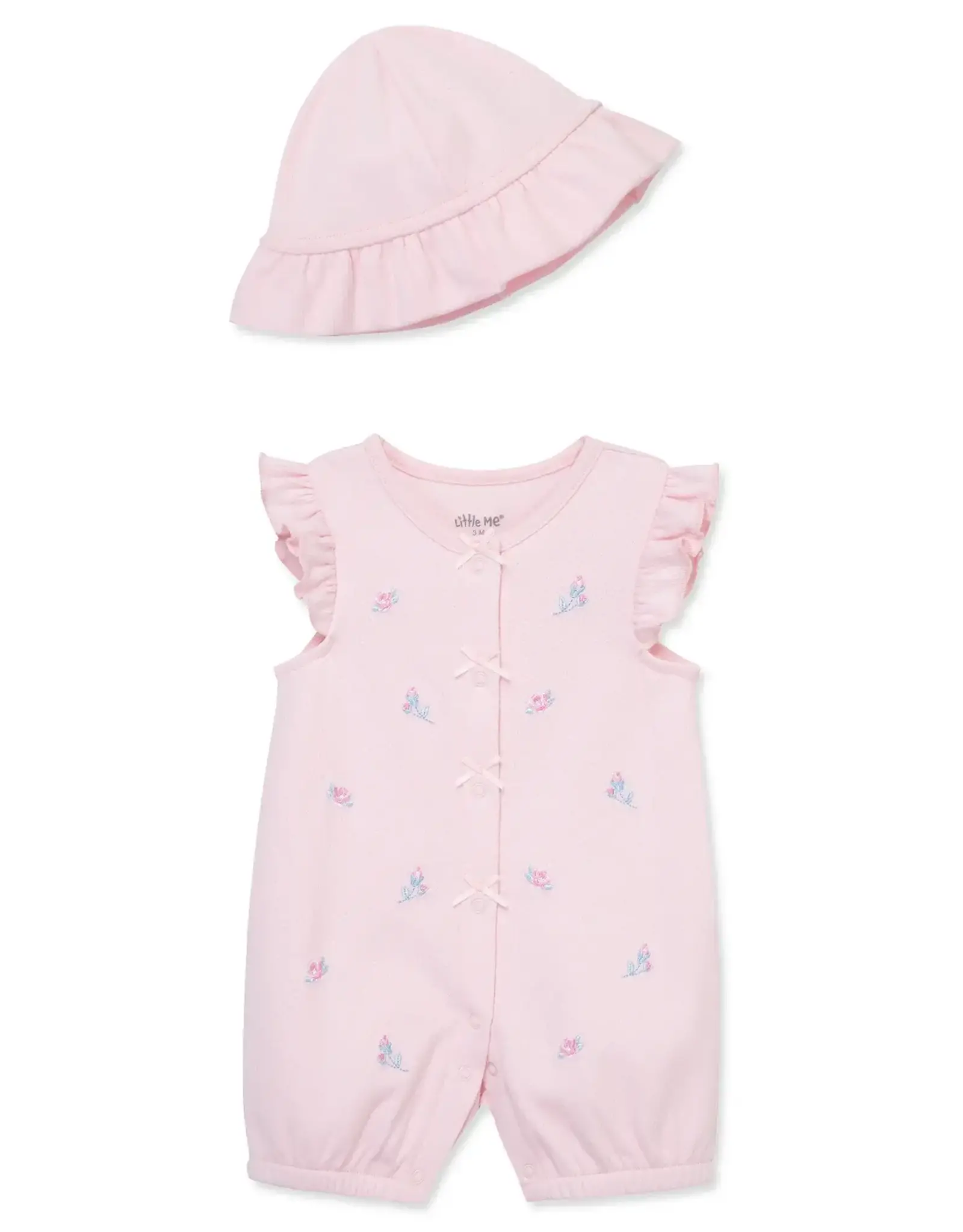 Little Me Floral Breeze Romper & Hat