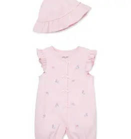 Little Me Floral Breeze Romper & Hat