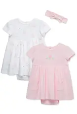 Little Me Cuddly Bunnies 2 Dresses & Headband