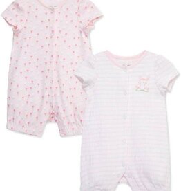 Little Me Cuddly Bunnies 2pc Rompers