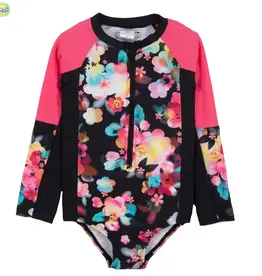 Noruk Flowers Long Sleeve UV Swimsuit
