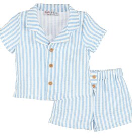 Casero Sullivan Stripe Short Set