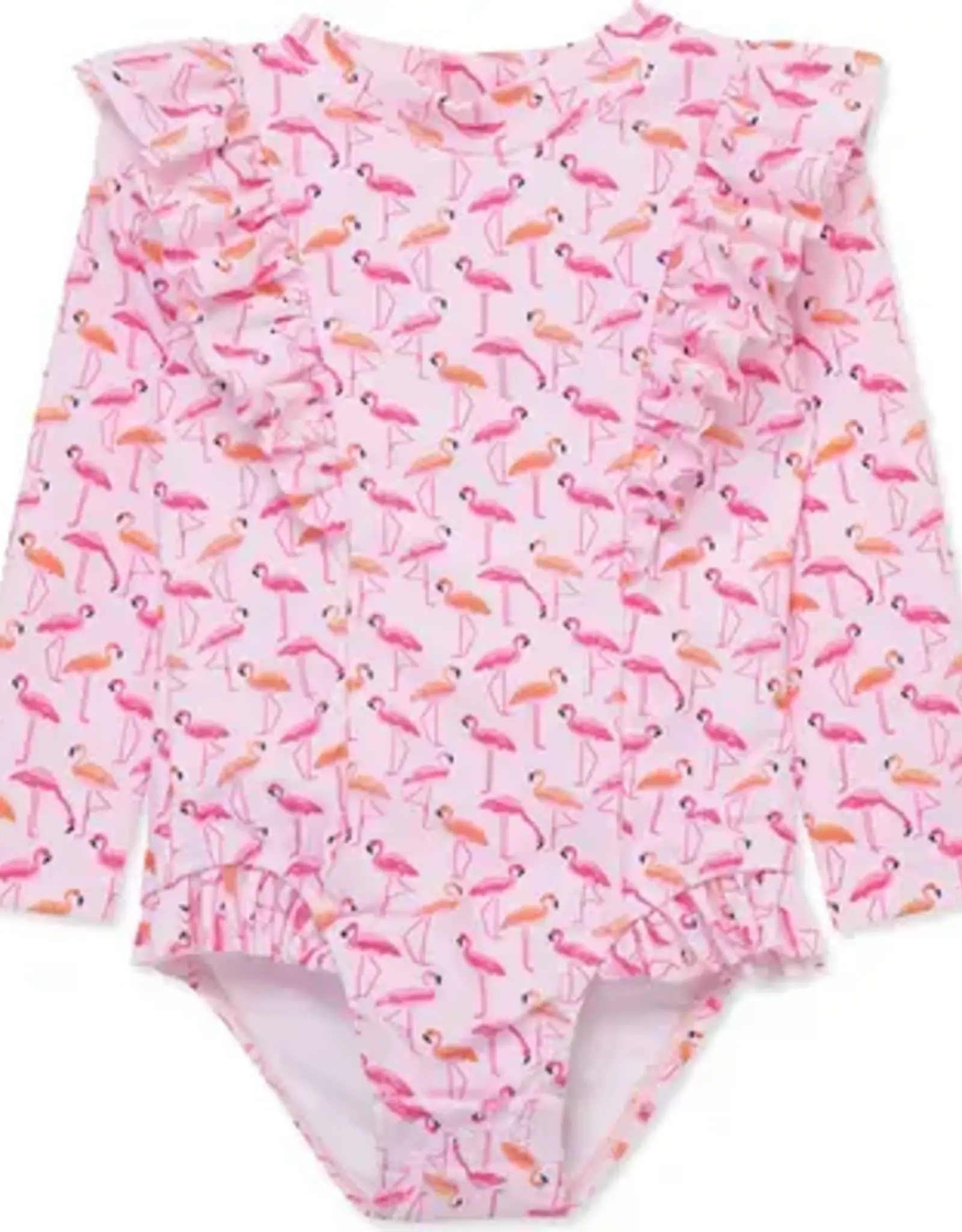 Little Me Flamingo Rashguard Swimsuit