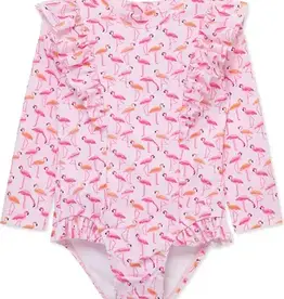 Little Me Flamingo Rashguard Swimsuit