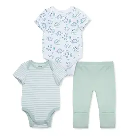 Little Me Dino Friends 3-Piece Bodysuit & Pant Set