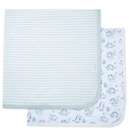 Little Me Dino Friends Receiving Blankets (2Pack)
