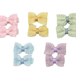 Bows Arts Ruffle Baby Bow Clips Set
