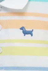 Little Me Spring Wide Stripe Polo Short Set