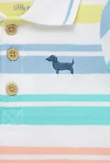 Little Me Spring Wide Stripe Romper & Hat