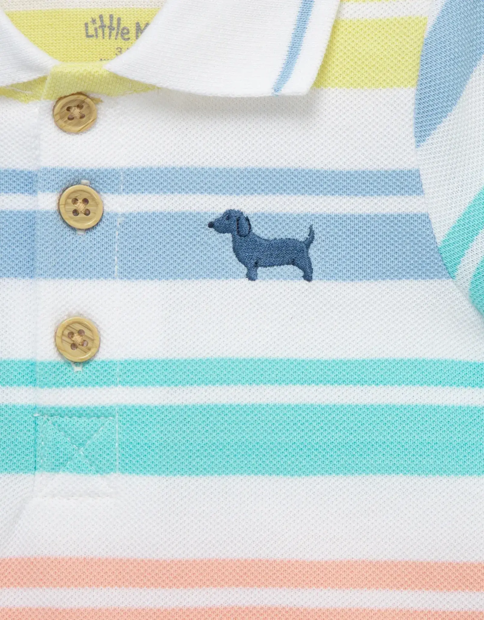 Little Me Spring Wide Stripe Romper & Hat