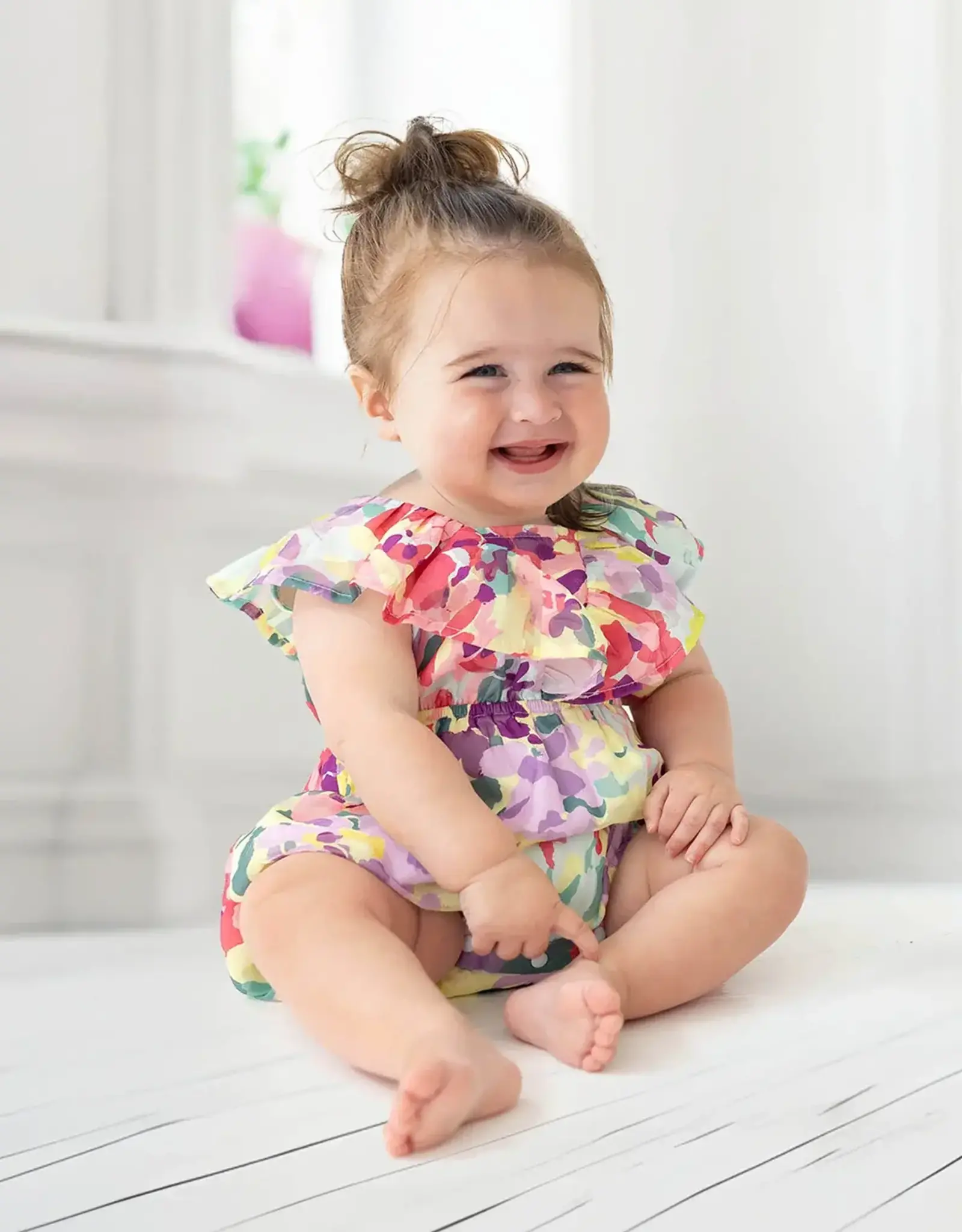 Isobella & Chloe Watercolor Romper