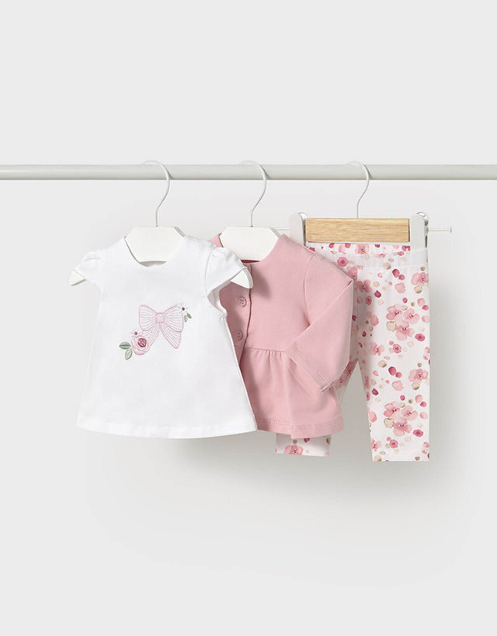 Mayoral Baby Rose Leggings and Jacket set (3 Pc)