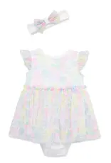 Little Me Lush Garden Popover & Headband