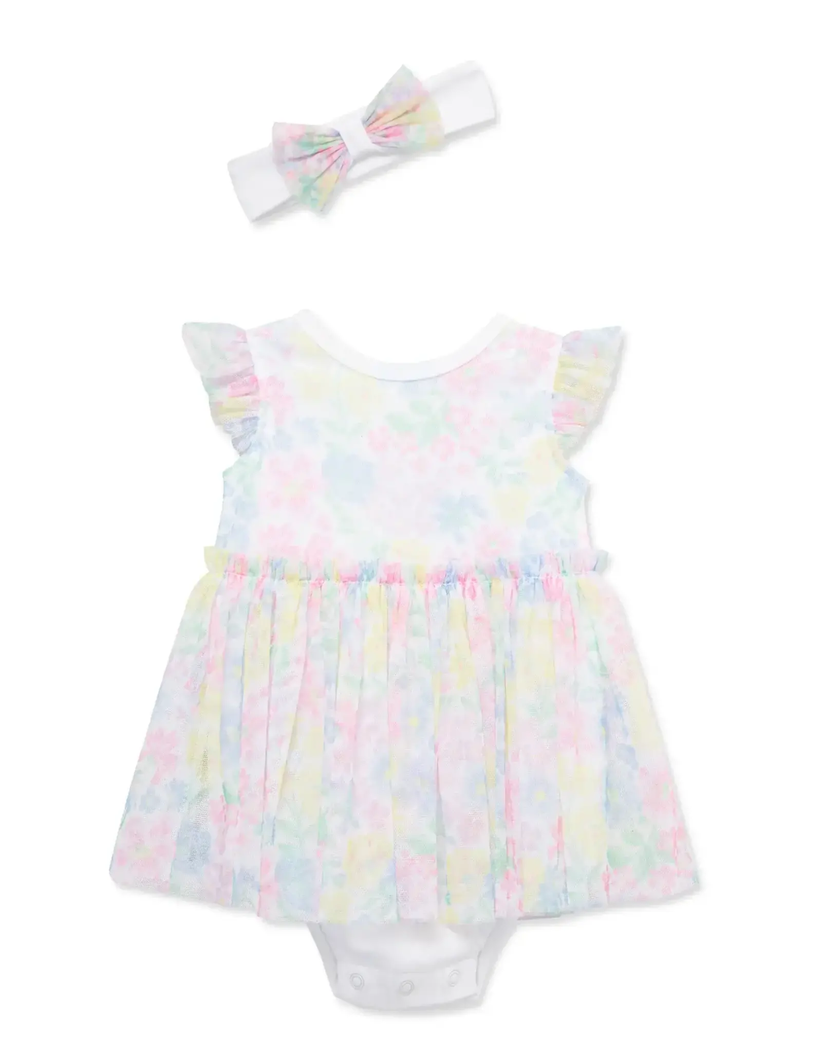 Little Me Lush Garden Popover & Headband