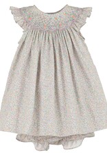 Casero Floral Print Smock Bishop Dress