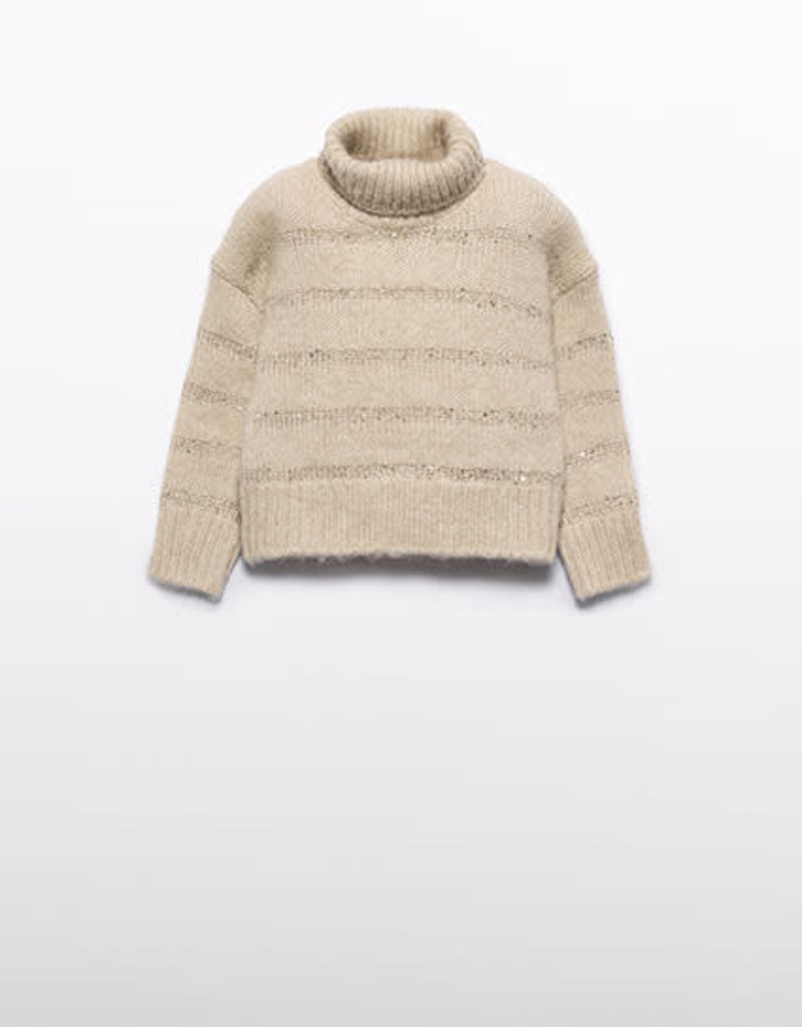 Abel & Lula Wheat Sequen Striped Sweater