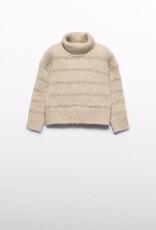 Abel & Lula Wheat Sequen Striped Sweater