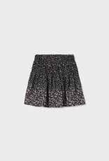 Mayoral Black Poppy Printed Skirt