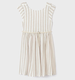 Mayoral Ocher Striped Dress w/Belt